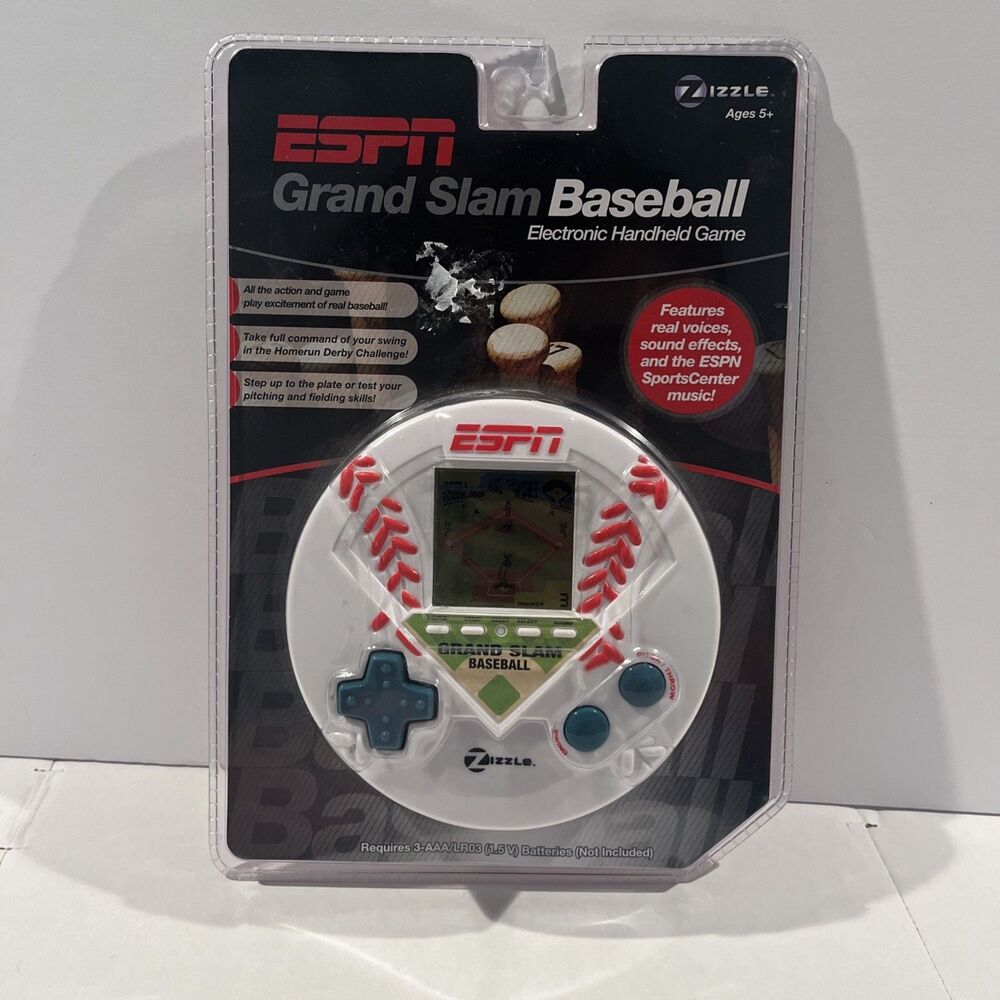 ESPN Grand Slam Baseball Electronic Travel Handheld Game Zizzle Arcade